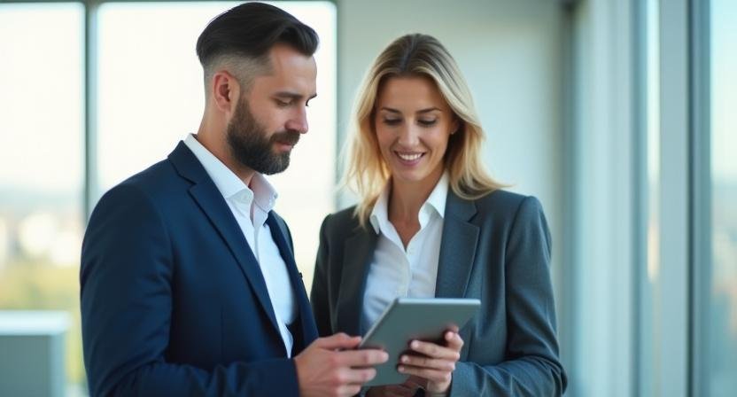 StellarGuard consultants discussing regulatory compliance with a client